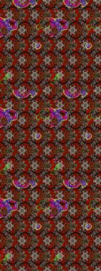 Kahverengi ve kırmızı renkte çiçekli çiçek deseni. Suluboya tarzında kahverengi ve kırmızı renkte çiçekler.