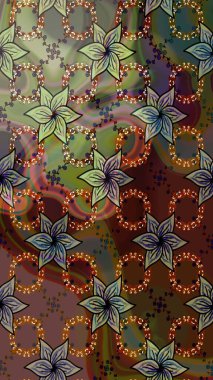 Çiçek arkaplanlı soyut zarafet eskiz deseni. Raster Güzel kumaş deseni.