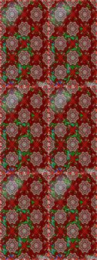 Renkli Bahar Temalı Kusursuz Arkaplan. Raster. Düz Çiçek Elementleri Tasarımı.