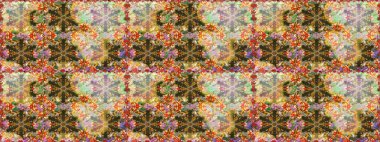 Lüks, kraliyet ve Viktorya dönemi konsepti. Süslü dekorasyon. Raster klasik barok çiçeksiz altın desenli. Kahverengi ve bej renklerde altın desenli altın elementler.