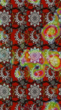 Tekstil, kumaş, ambalaj, hatıra defteri için hoş bir çiçek arkaplanı. Elle çizilmiş çiçek desenli Raster çizimi. Arkaplanda. Çocuksu tasarım.