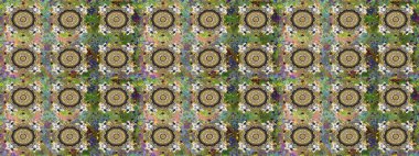 Gri renklerde, altın elementlerle kusursuz desen. Raster. Hassas altın deseni açın. Parlak dantel, stilize çiçekler, şal desenli. Kusursuz altın desenli bukleler. Doğu tarzı arabesk.