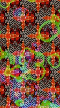 Çizim çiçek deseni duvar kâğıdı olarak kullanılabilir. Kahverengi ve bej renkli çiçekler. Raster illüstrasyonu.