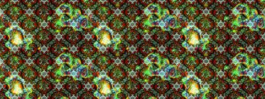 Parlak renkli çiçekleri ve yeşil ve kahverengi renkte yaprakları olan harika bir çiçek deseni. Moda baskıları için zarif bir şablon. Modern çiçek arkaplanı. Halk stili.