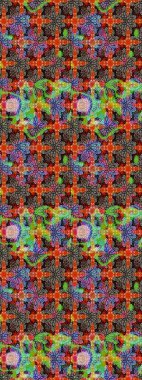 Raster düz çiçek çizim deseni. Kahverengi renkli çiçekler. Tasarım hediye paketi, tebrik kartları, posterler ve afiş tasarımı.