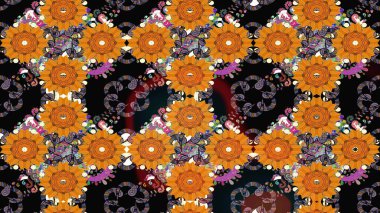 Tebrik kartı geçmişi, boyama kitabı, arkaplan ve tekstil için kullanılabilir. Taslak süsleme izi. Raster Henna tarzı. Sınır Kızılderili çiçekli paisley patten. Etnik Mandala havlusu.