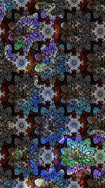 Düz Çiçek Elementleri Tasarımı. Renkli Bahar Teması eskiz kalıbı. Güzel çiçek deseni. Siyah ve gri renkte çiçekler.