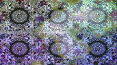 Klasik raster sarısı, kusursuz desen. Çiçek süsü kumaş deseni, cam, çiçek desenli altın elementli gri ve nötr renkler..