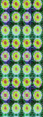 Robot resim. Raster illüstrasyonu. Küçük çiçekte sevimli çiçek deseni var..