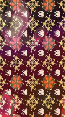 Poster ya da kapak için arka plan. Davetiye ve kartpostal tasarımı için dekoratif çiçek unsurları. Tekstil için figür. Yapraklı çizim şekli. Sevimli zarif çiçekler Raster illüstrasyonu.