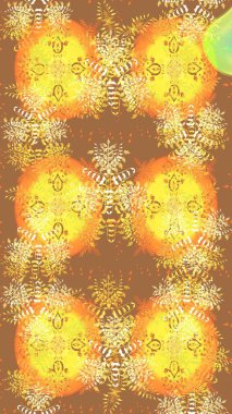 Renkli Yaz Temalı eskiz kalıbı. Düz Çiçek Elementleri Tasarımı. Sarı renkli çiçekler. Çiçekli retro deseni çiz.