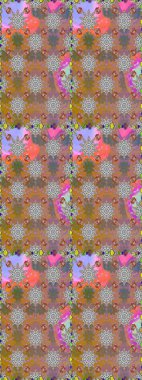 Karalama çiçekleri kusursuz desen. Sanat esinlenir ve gri renkli çiçekler ve arkasında iz bırakır. Kahverengi ve gri el çizimi desen. Raster deseni.