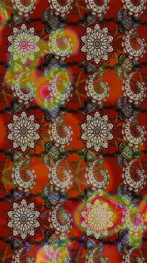 El yapımı çiçek ve bitki koleksiyonu. Raster illüstrasyonu. Raster illüstrasyonu. Şirin karalamalı çiçek desenli çizim. Eskiz stili kahverengi ve kırmızı renklerde.