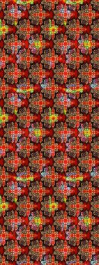 Kırmızı ve siyah renkte çiçekler. Raster düz çiçek çizim deseni. Tasarım hediye paketi, tebrik kartları, posterler ve afiş tasarımı.