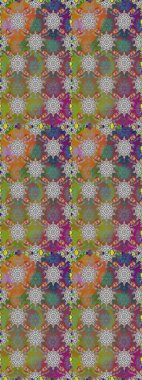 Renkli Bahar Temalı Kusursuz Arkaplan. Gri renkli çiçekler. Çiçekle kusursuz desen. Düz Çiçek Elementleri Tasarımı.