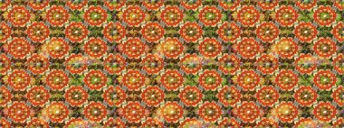 Noel altın kar tanesi kusursuz desen. Kış kar dokusu duvar kağıdı. Sembol bayramı, yeni yıl kutlamaları, altın desenler. Kahverengi ve turuncu renkte altın kar taneleri.