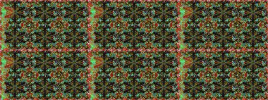 Raster illüstrasyonu. Kahverengi ve gri renklerde altın elementlerle klasik, pürüzsüz desen.