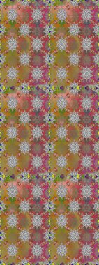 Raster illüstrasyonu. Çiçekli, pürüzsüz bir desen. Raster çiçekleri klasik tarzda çizilmiş. Nazikçe, bahar çiçekleri kahverengi ve gri renklerde.