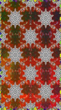 Çiçek ile sorunsuz raster arka plan. Bahar Tema Dikişsiz desen arka plan rengi. Düz çiçek öğeleri tasarım. Çocuk stili.