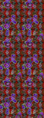 Raster illüstrasyonu. Robot resim. Küçük çiçekte sevimli çiçek deseni var..