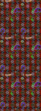 Düz Çiçek Elementleri Tasarımı. Kırmızı ve kahverengi renkte çiçekler. Çiçekli çizim şekli. Renkli Bahar Teması çizim şablonu.