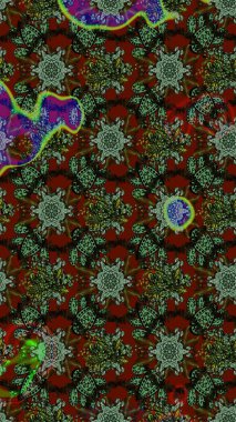 Tomurcukları çiçek olan sevimli bir çiçek deseni. Eski usul. Raster illüstrasyonu. Kumaş, tekstil, duvar kağıdı baskısı için. Raster. Taslak arkaplan.