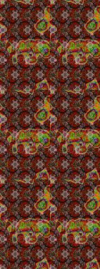 Egzotik çiçekler, kahverengi ve kırmızı renkler üzerine botanik, parlak klasik doğa. Raster illüstrasyonu. Klasik tropikal doğal elementlerin suluboya seti.