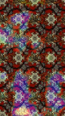 Kahverengi ve gri renkte çiçekli çiçek deseni. Suluboya tarzında kahverengi ve gri renkte çiçekler.