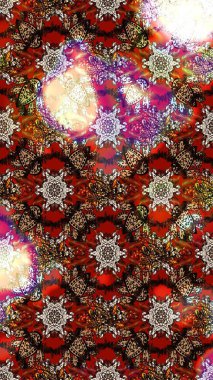 Raster illüstrasyonu. Renkli Bahar Teması eskiz kalıbı. Düz Çiçek Elementleri Tasarımı. Kahverengi ve kırmızı renkte zarif çiçekli suluboya.