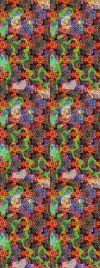 Küçük çiçekteki sevimli çiçek deseni. Kahverengi ve bej renkli çiçekler.