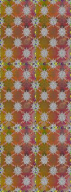 Süslü kumaş deseni. Düz Çiçek Elementleri Tasarımı. Raster illüstrasyonunda kusursuz çiçek deseni. Renkli Bahar Teması Kusursuz Arkaplan.