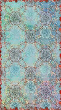 Mavi ve nötr renklerde çiçekler. Yumuşak, bahar çiçekli arka plan. Raster çiçek desenli ve çiçekli..