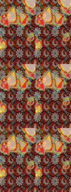 Küçük çiçekteki sevimli çiçek deseni. Robot resim. Raster illüstrasyonu.