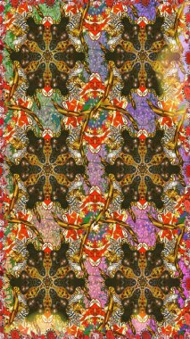 Lüks, kraliyet ve Viktorya dönemi konsepti. Süslü raster dekorasyonu. Kahverengi ve gri renklerde altın element. Klasik barok çiçekli, kahverengi ve gri üzerine altın desenli..