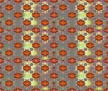 Raster deseni. Raster illüstrasyonu. Patlayan çiçekler soyut olarak yerleştirilmiş. Gri renkte bahar çiçekleri..