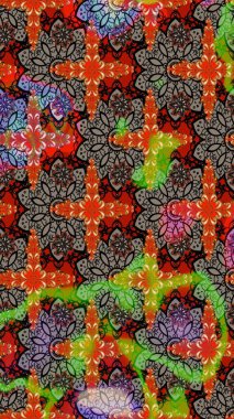 Renkli Bahar Teması eskiz kalıbı. Kahverengi ve bej renkli çiçekler. Düz Çiçek Elementleri Tasarım Raster illüstrasyonu. Çiçek eskiz kalıbı geçmişi.