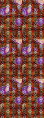 Kahverengi ve kırmızı renkte çiçekler. Renkli bahar temalı eskiz kalıbı. Çiçekli çiçek deseni, suluboya. Düz Çiçek Elementleri Tasarım Raster illüstrasyonu.