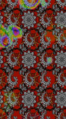 Çizim çiçek deseni duvar kağıdı, web sitesi arka planı, ambalaj kağıdı, davetiye, broşür, afiş veya web sitesi için kullanılabilir. El çizimi Raster çizimi. Parlak elementlerin.