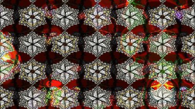 Raster illüstrasyonu. Renkli Bahar Teması eskiz kalıbı. Çiçek deseni. Düz Çiçek Elementleri Tasarımı. Chichi kumaş deseni çiz.