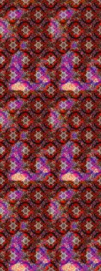 Soyut etnik raster çizim kalıbı. Kabile sanatı boho baskısı, klasik çiçek arkaplanı. Arkaplan dokusu, duvar kağıdı, kahverengi ve kırmızı renkli çiçek teması.