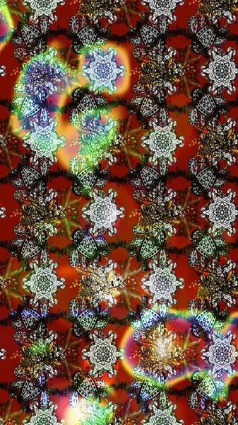 Kahverengi ve gri renkli çiçekler. Raster illüstrasyonunda çiçek deseni çizimi.