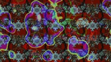 Renkli Bahar Teması eskiz kalıbı. Güzel çiçek deseni. Kırmızı ve kahverengi renkte çiçekler. Düz Çiçek Elementleri Tasarımı.