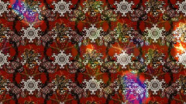 Çiçek desenli eskiz. Gömlek baskısı için çiçek boyası. Kahverengi ve kırmızı renkte çiçekler.