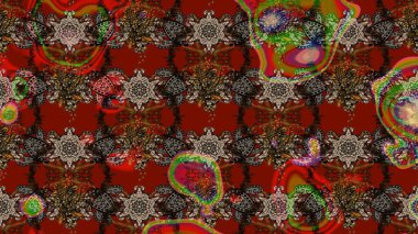 Poster ya da kapak için arka plan. Şirin, zarif çiçekler Raster illüstrasyonu. Tekstil için figür. Yapraklı çizim şekli. Davetiye ve kartpostal tasarımı için dekoratif çiçek unsurları.