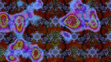 Çiçek deseni. Renkli Bahar Teması eskiz kalıbı. Raster illüstrasyonu. Düz Çiçek Elementleri Tasarımı. Chichi kumaş deseni çiz.