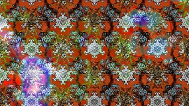 Güzel kumaş deseni. Raster illüstrasyonu. Küçük çiçekteki sevimli çiçek deseni. Güzel karalamalı çiçek deseni çiz..