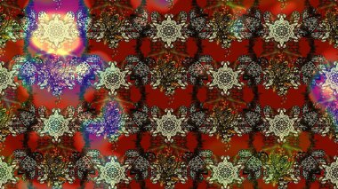 Raster illüstrasyonu. Küçük çaplı çiçeklerdeki basit şirin desenler. Tekstil veya kitap kapakları, imalat, duvar kağıtları, baskı, hediye paketi ve yapıştırma kitabı için çiçek eskiz geçmişi.