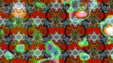 Renkli Bahar Teması eskiz kalıbı. Düz Çiçek Elementleri Tasarımı. Çiçek deseni. Raster çizimi. Güzel kumaş deseni..