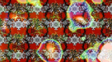 Raster illüstrasyonu. Suluboya çiçekli çiçek deseni. Gri ve kırmızı renkte güzel tekstil.