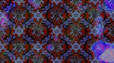 Raster deseni. Süslü kumaş deseni. Çiçekli çiçek deseni, suluboya..